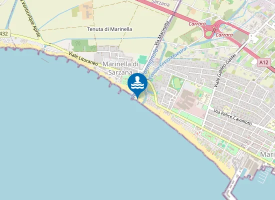 Map of MARINA DI CARRARA CONFINE