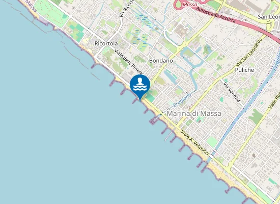 Map of MARINA DI MASSA PONENTE