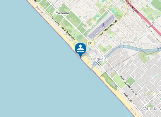 Map of CONFINE MASSA - MONTIGNOSO