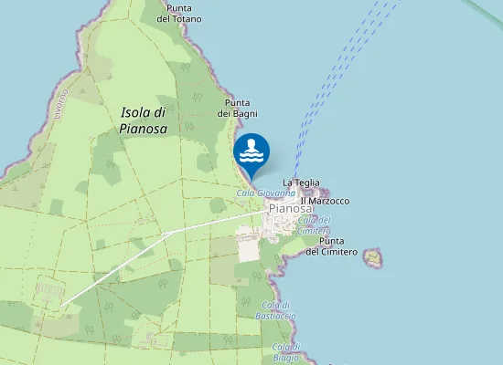 Map of PIANOSA-CALA GIOVANNA