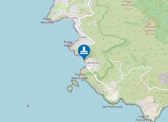 Map of CAPOLIVERI COSTA SUD