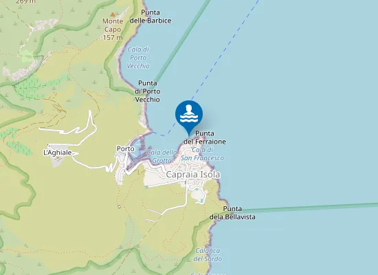 Map of SCARICO DEPURATORE CAPRAIA