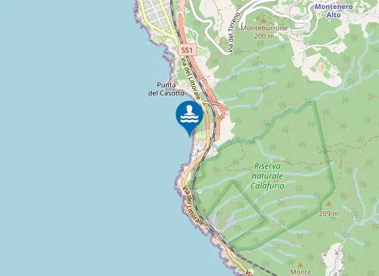 Map of MIRAMARE - MAROCCONE