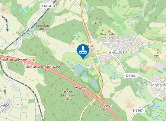 Map of GUETTINGEN BUCHENSEE