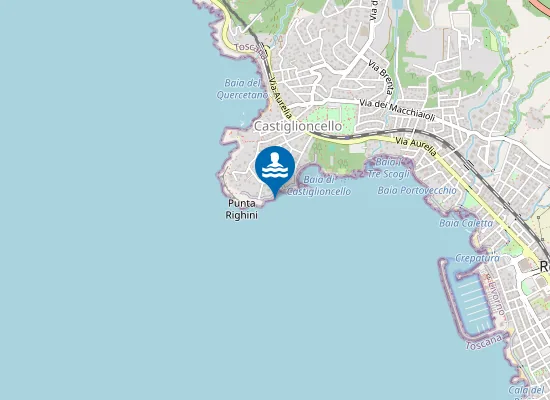 Map of CASTIGLIONCELLO - LUNGOMARE SORDI