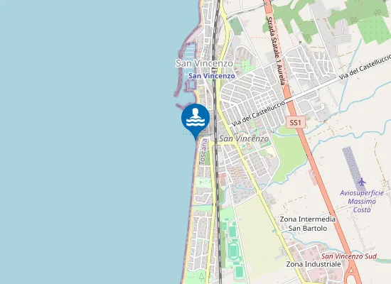 Map of SAN VINCENZO PORTO SUD