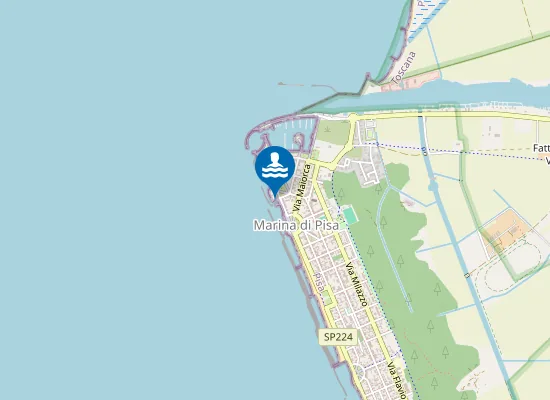 Map of MARINA DI PISA - VIA CROSIO