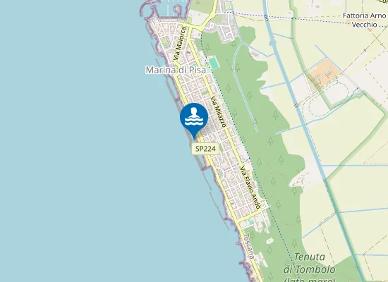 Map of MARINA DI PISA - VIA REPUBBLICA PISANA