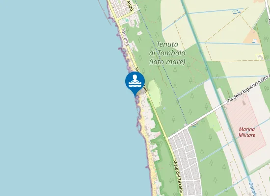 Map of MARINA DI PISA SUD