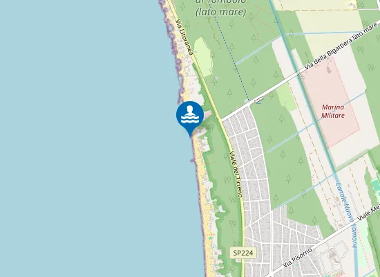 Map of TIRRENIA - OASI WWF