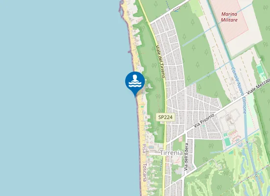 Map of TIRRENIA - VIALE DELLA SELVA