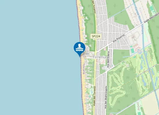 Map of TIRRENIA - PIAZZALE BELVEDERE