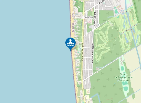 Map of TIRRENIA - VIALE DEL TIRRENO