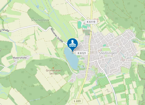 Map of STEISSLINGEN STRANDBAD STEISSLINGER SEE