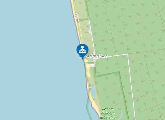 Map of FOCE FIUME SERCHIO