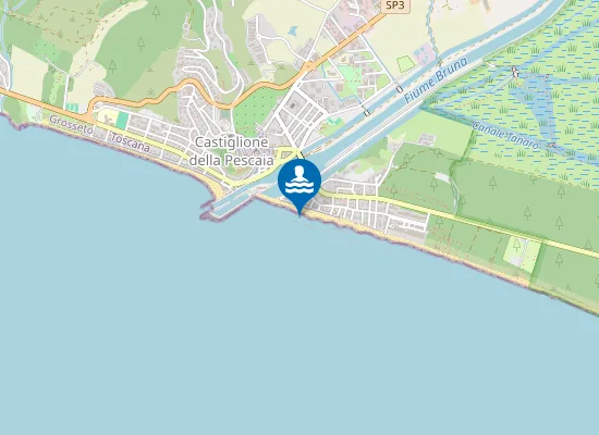 Map of LATO SUD FOCE FIUME BRUNA