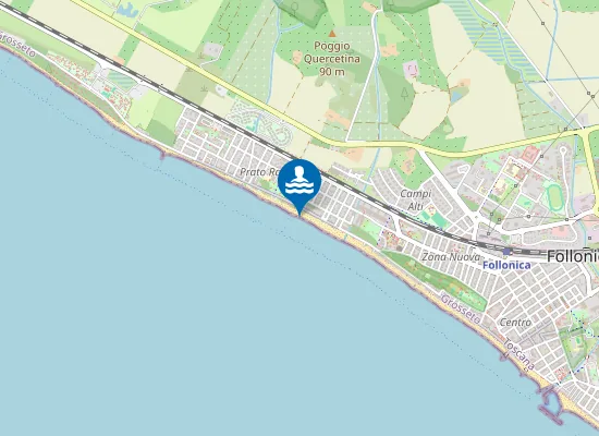 Map of FOLLONICA - LUNGOMARE ITALIA NORD