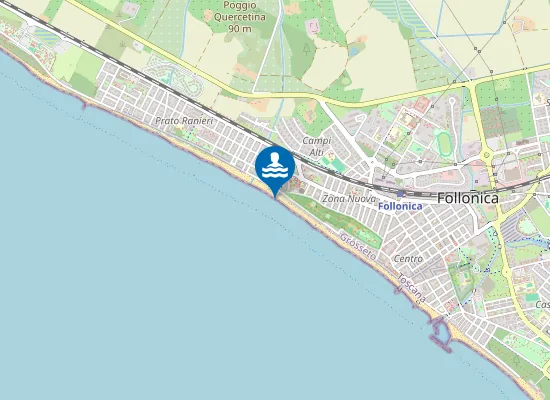Map of FOLLONICA - LUNGOMARE ITALIA CENTRO