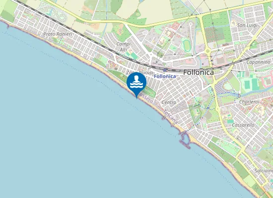 Map of FOLLONICA - LUNGOMARE ITALIA SUD
