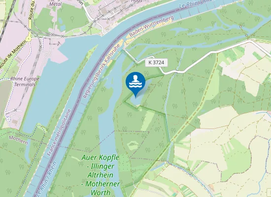 Map of Au Am Rhein Baggersee