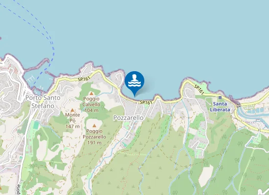 Map of PORTO S.STEFANO - IL POZZARELLO