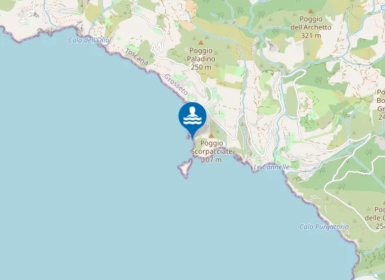 Map of ARGENTARIO - ISOLA ROSSA