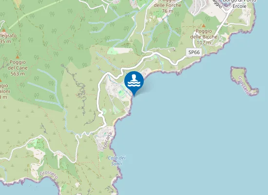 Map of PORTO ERCOLE - SPIAGGETTE ACQUA DOLCE