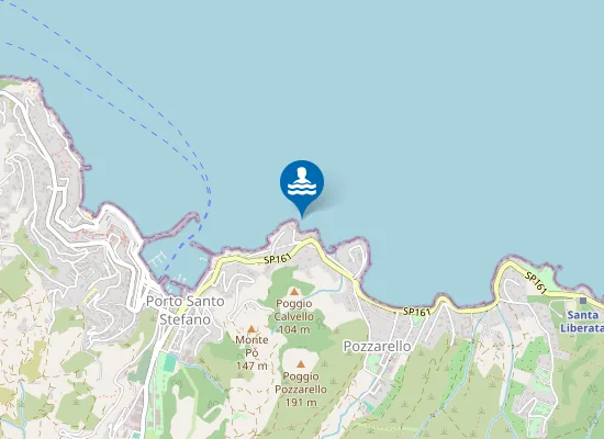Map of PORTO S.STEFANO - PUNTA NERA