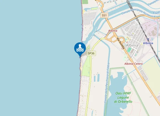 Map of LATO SUD FOCE FIUME ALBEGNA
