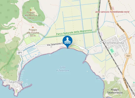 Map of TALAMONE - TRALICCIO ENEL