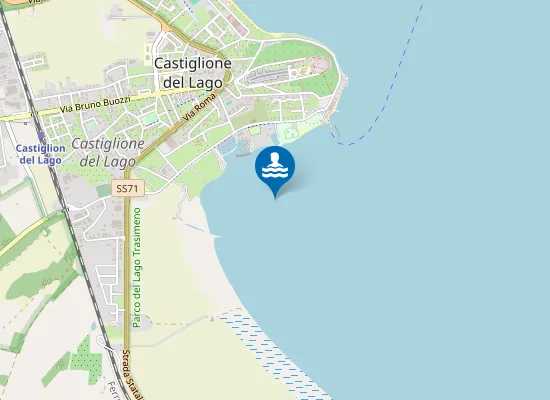 Map of LIDO COMUNALE CASTIGLIONE DEL LAGO