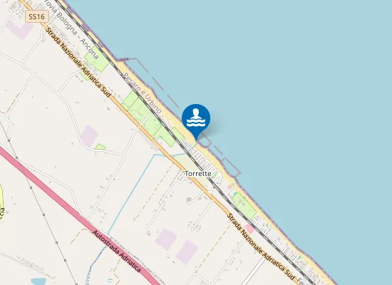 Map of TORRETTE - SOTTOPASSO RIO MARSIGLIANO