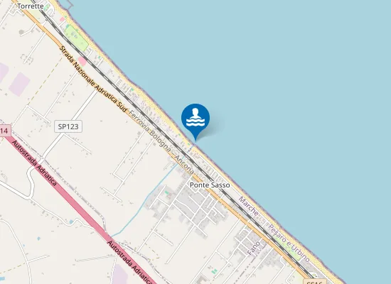 Map of PONTE SASSO CASELLO FF.SS.