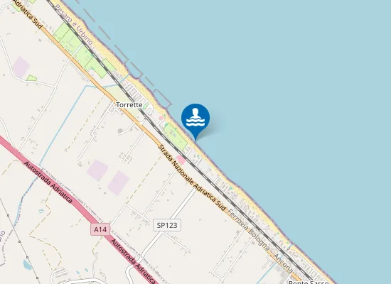 Map of TORRETTE VIA BOSCOMARINA