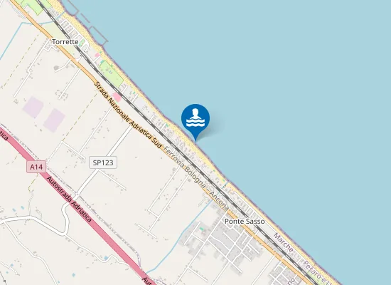 Map of PONTE SASSO - VIA AMMIRAGLIO CAPPELLINI CIV.70