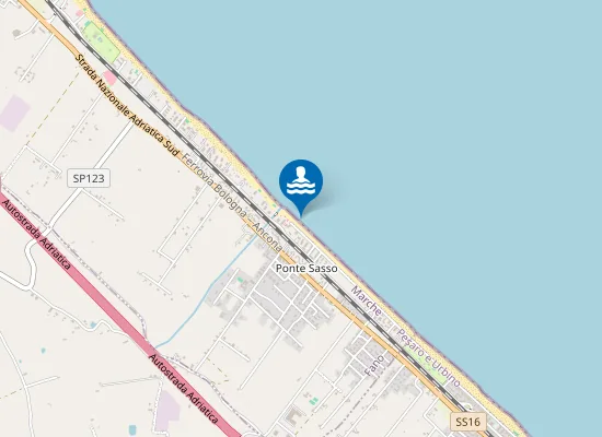Map of PONTE SASSO - VIAFAA DI BRUNO CIVIA169