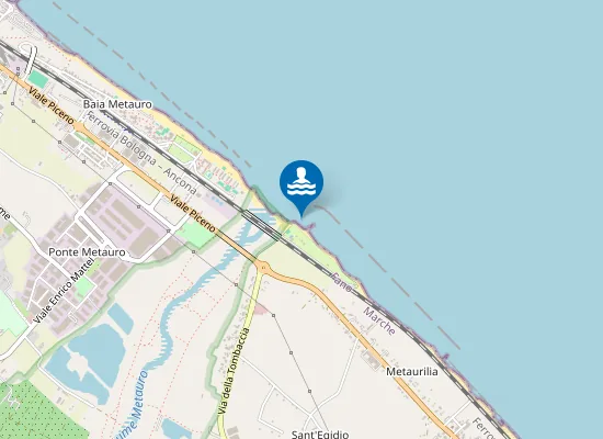 Map of LIMITE SUD FOCE FIUME METAURO