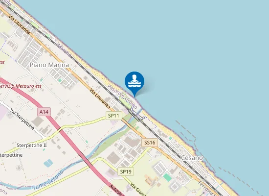 Map of 150 M NORD ASSE FOCE FIUME CESANO