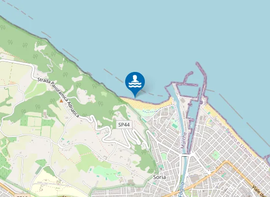 Map of 50 M SUD TRATTO A MARE VIALE VARSAVIA