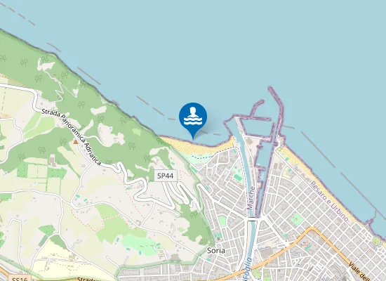 Map of 150 M SUD TRATTO A MARE VIALE VARSAVIA