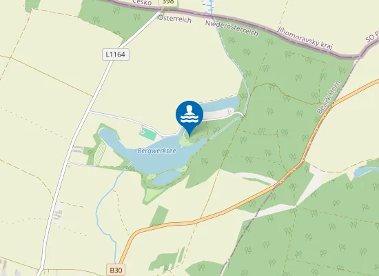 Map of Bergwerksee, Langau