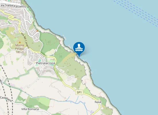 Map of PIETRALACROCE (CASA GRIGIA)