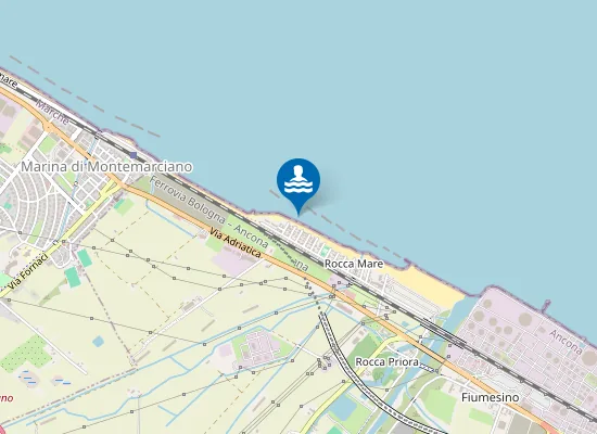 Map of FALCONARA NORD EX MONTEDISON