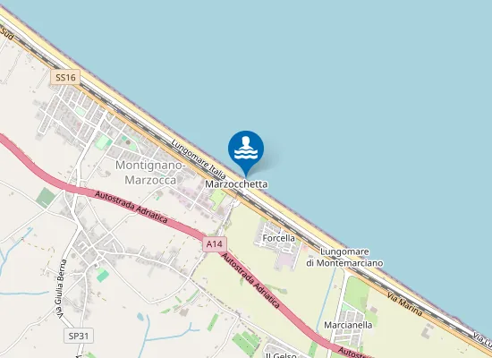 Map of TABELLA LUNGOMARE MONTEMARCIANO