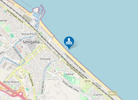 Map of CAMPI TENNIS PONTE ROSSO