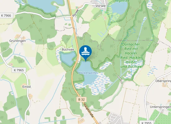 Map of FRONREUTE HAECKLERWEIHER