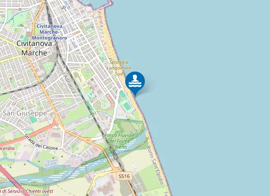 Map of 400 M NORD FOCE FIUME CHIENTI