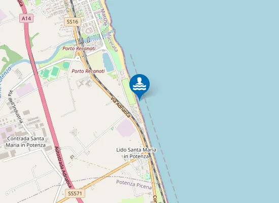 Map of IN DIREZIONE FOSSO ACQUAROLO