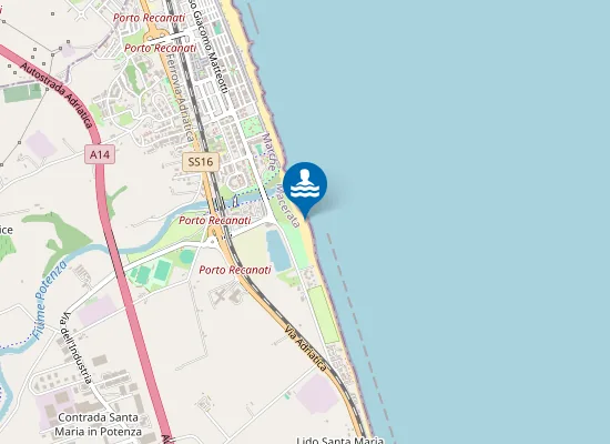 Map of 300 M SUD FOCE FIUME POTENZA