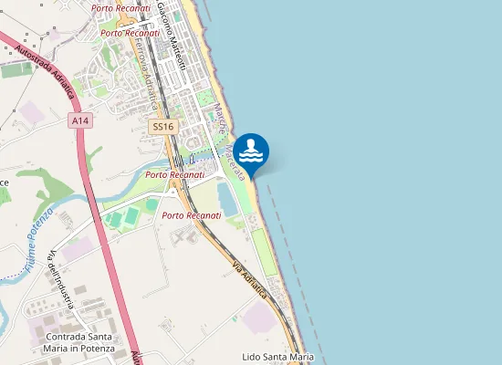 Map of 350 M SUD FOCE FIUME POTENZA